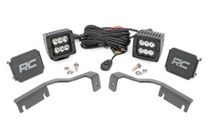 Nissan Frontier LED Light Kit - Ditch Mount - Rough Country - Spot - Black - '22-'23